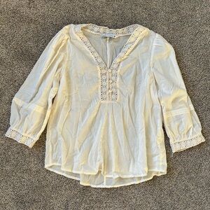 Zara Cream Lace Detail Blouse